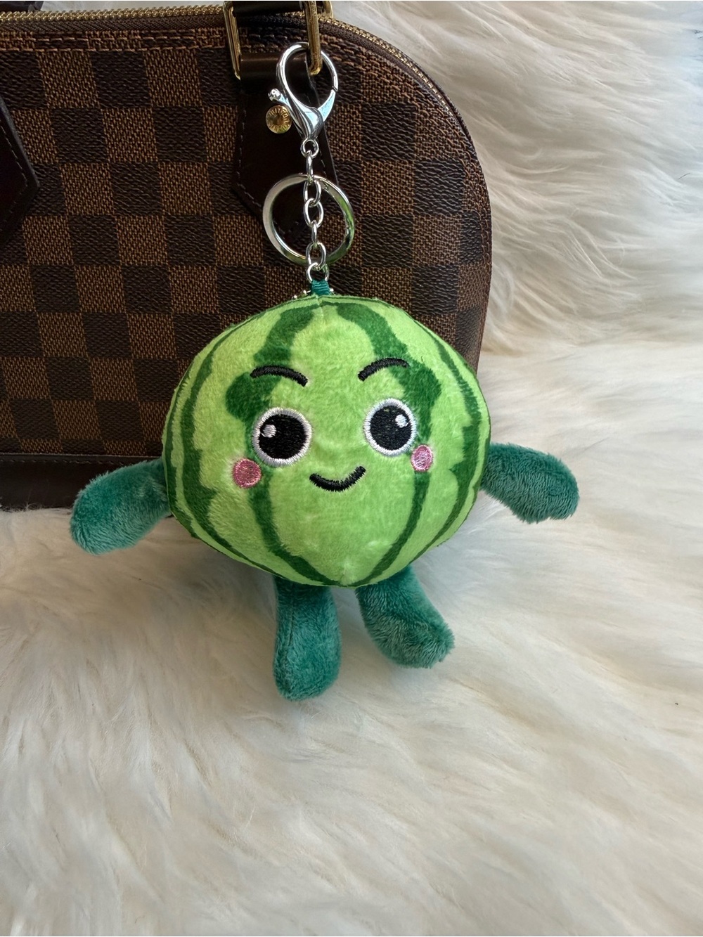 Plush Watermelon Keychain bag charm